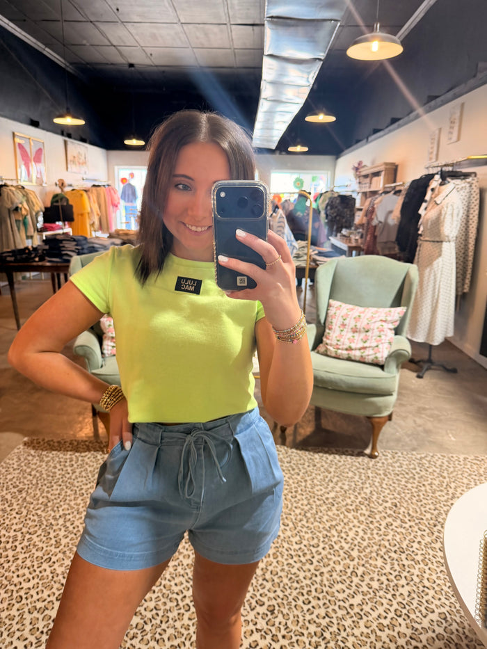 Slouchy Pleated Short