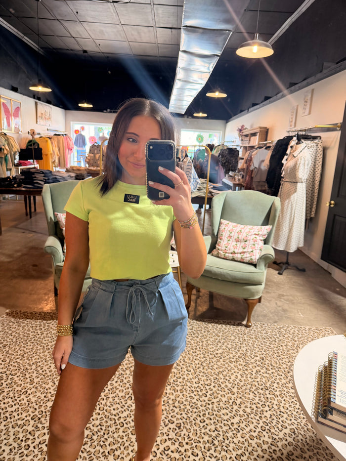 Slouchy Pleated Short