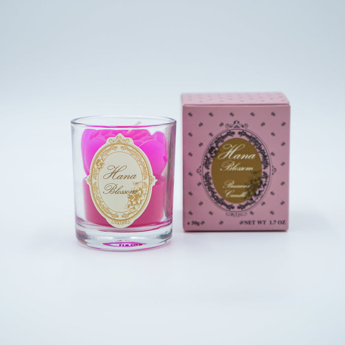 Small Votive Pink Rose Natural Wax Scented Candle - shop.livefree.co.uk