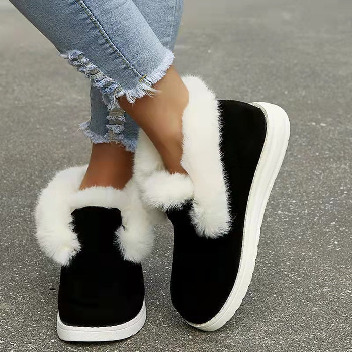 Snow Boots Warm Winter Shoes Plush Fur Ankle Boots Women - Livefree