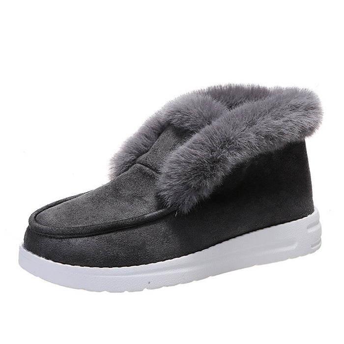 Snow Boots Warm Winter Shoes Plush Fur Ankle Boots Women - Livefree