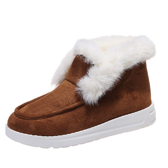 Snow Boots Warm Winter Shoes Plush Fur Ankle Boots Women - Livefree