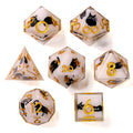 Snowy Neko Liquid Core RPG Dice Set - 7 Pieces