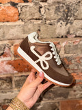 Sporty Brown Bow Sneaker