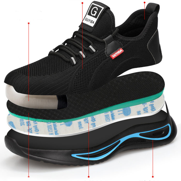 Steel Toe Shoes For Men Work Safety Shoes Nonslip Indestructible Sneakers - Livefree