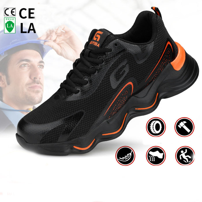 Steel Toe Shoes For Men Work Safety Shoes Nonslip Indestructible Sneakers - Livefree