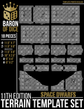 Stonevault Template Set | 11e Terrain Template Set | Shipping Excluded