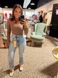 Straight Cuffed Skinny Jean