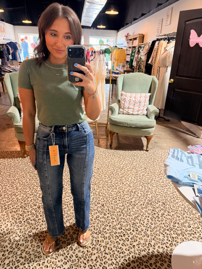 Straight Seam Ankle Jean