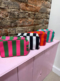 Striped Cosmetic Travel Pouch