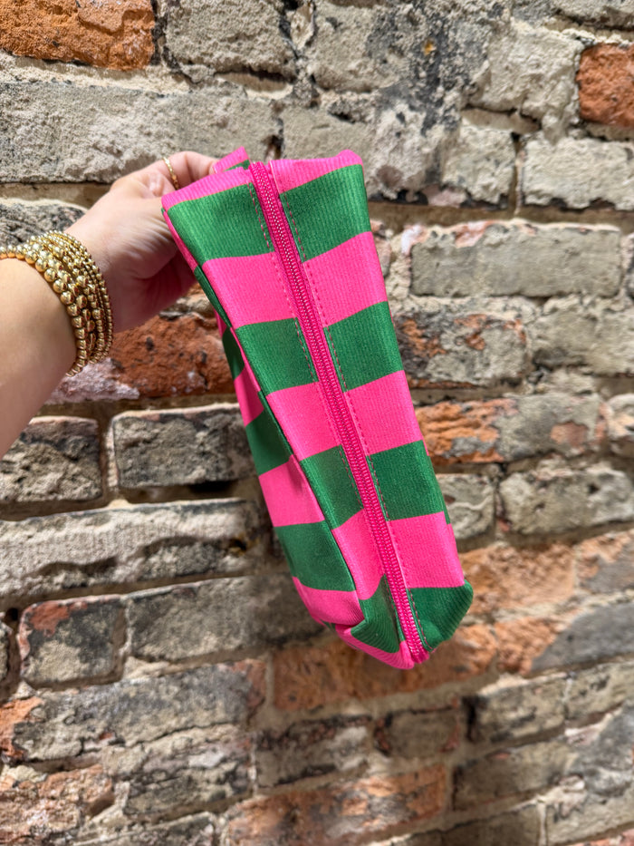 Striped Cosmetic Travel Pouch