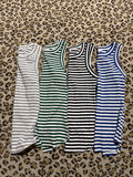 Striped Ribbed Racerback Tanks