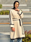 Suede lined long blouse. - Livefree