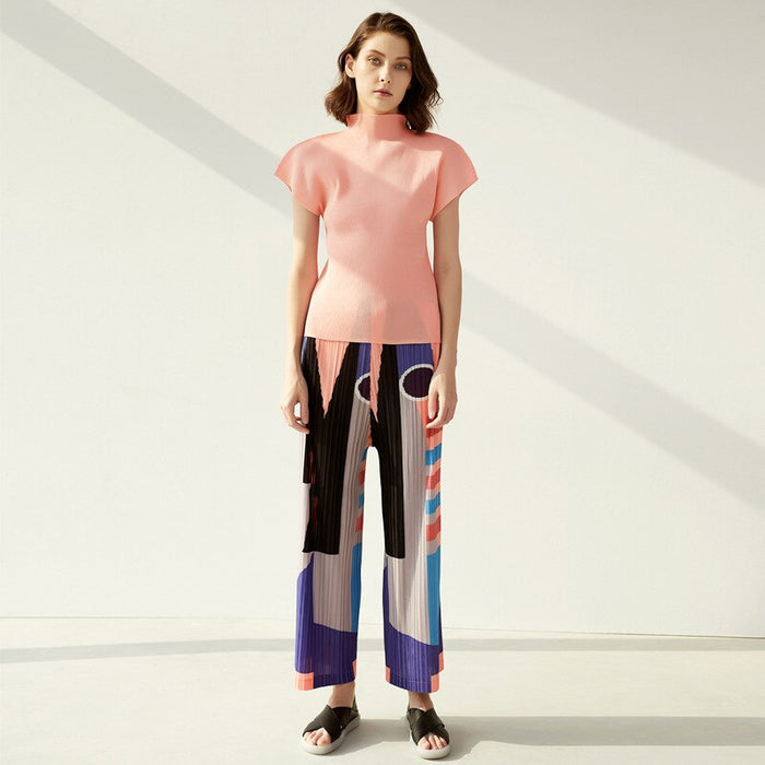 Summer New Sanzhai New Simple Half High Neck Slim Fit T-shirt Women's Versatile Small Top Vest - Livefree