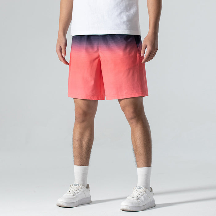 Summer Thin Ice Silk Shorts Men's Gradient Sports Beach Pants - Livefree