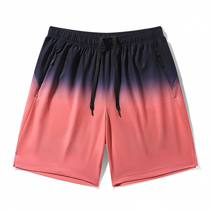 Summer Thin Ice Silk Shorts Men's Gradient Sports Beach Pants - Livefree
