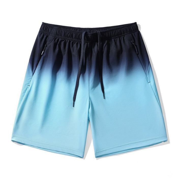 Summer Thin Ice Silk Shorts Men's Gradient Sports Beach Pants - Livefree
