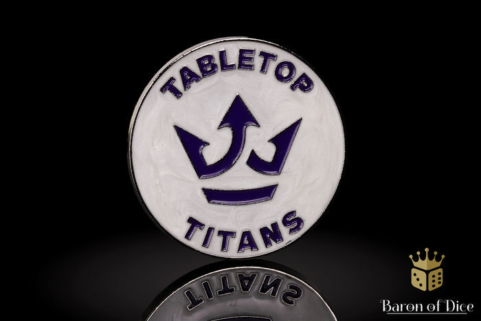 Tabletop Titans | White | Metal Combat Gauge | Baron Coin™ Compatible