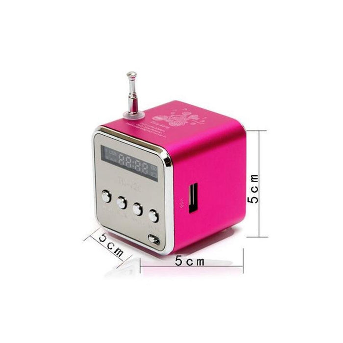 TD-V26 Portable Radio FM Micro SD/TF Music Player Digital LCD Display Mini Speaker Suitable - Livefree