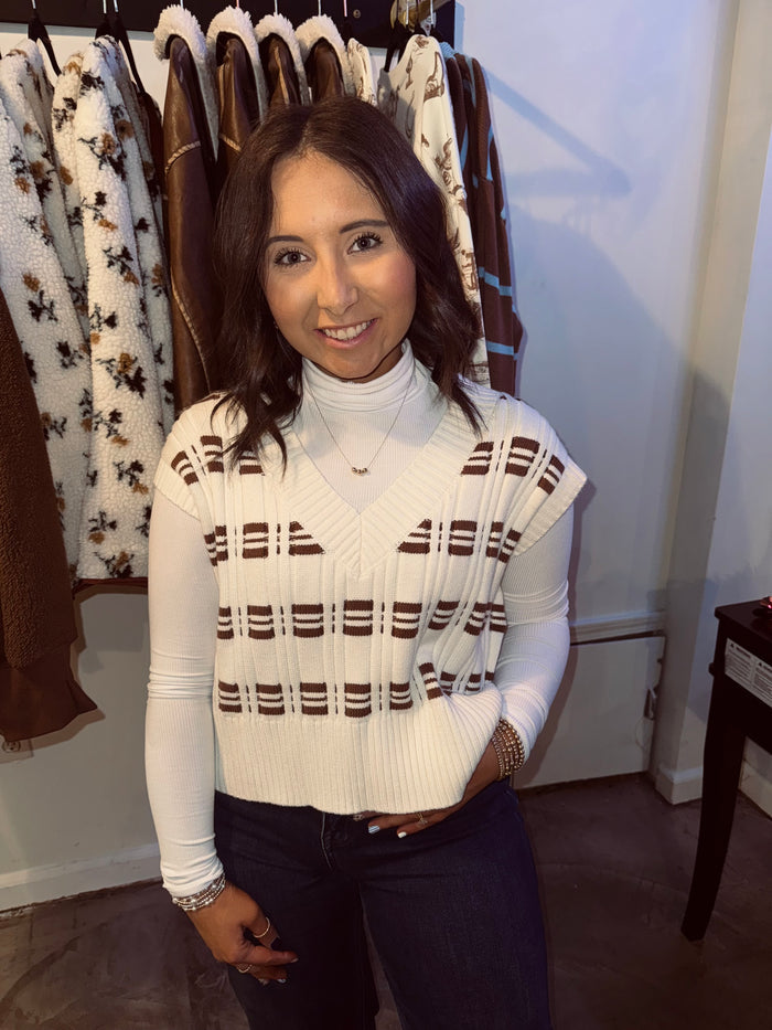 Textured Knit Sweater Vest