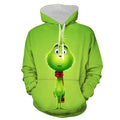The Grinch With 3D Digital Printing Sweater Zipper Hooded Pullover Cosplay Anime Male - Livefree