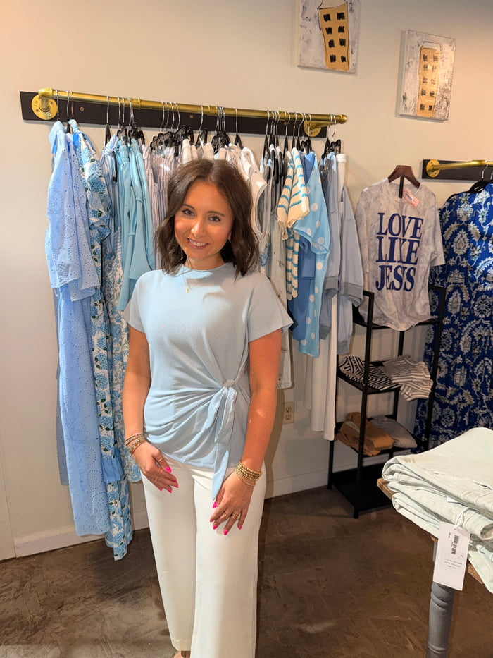 Tie Knot Shimmer Top