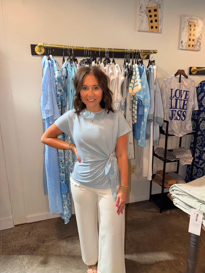 Tie Knot Shimmer Top