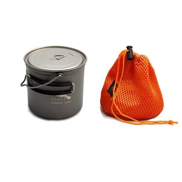TOAKS Titanium Pot 1100ml Pot with Bail handle