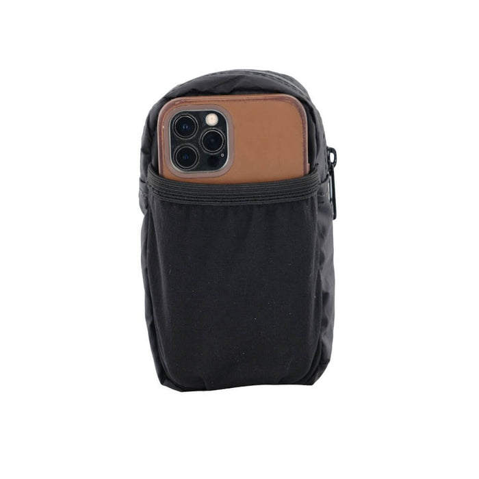 ULA Shoulder Strap Pocket holding a phone in the top zip compartment, front view