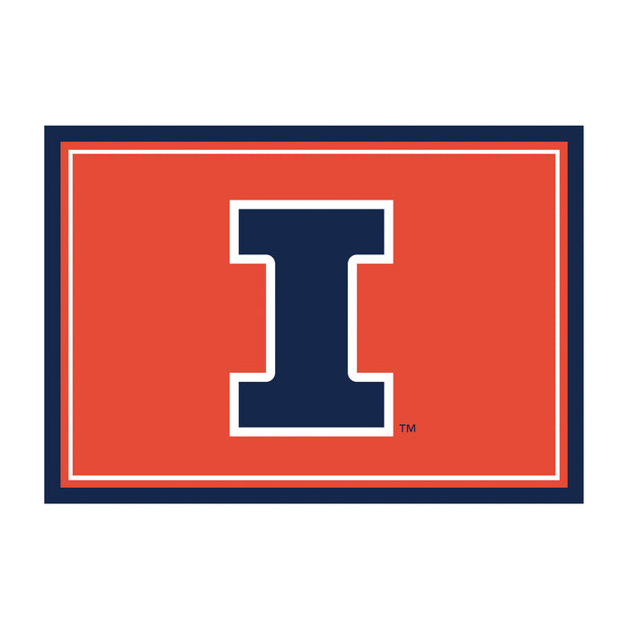 University of Illinois 3x4 Area Rug