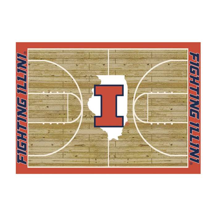 University of Illinois 4x6 Courtside Rug