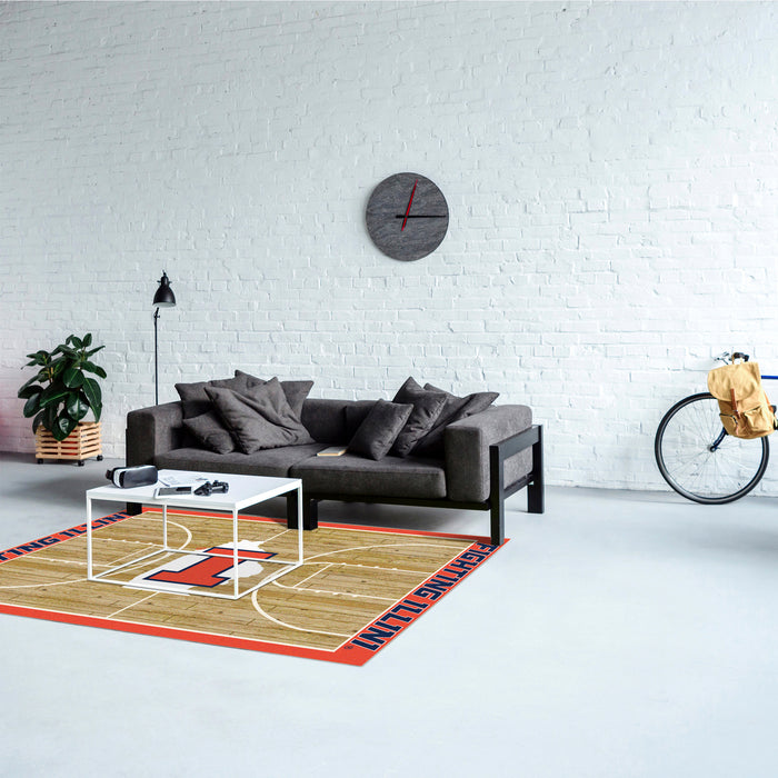 University of Illinois 4x6 Courtside Rug