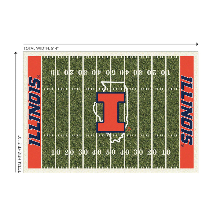 University of Illinois 4x6 Homefield Rug