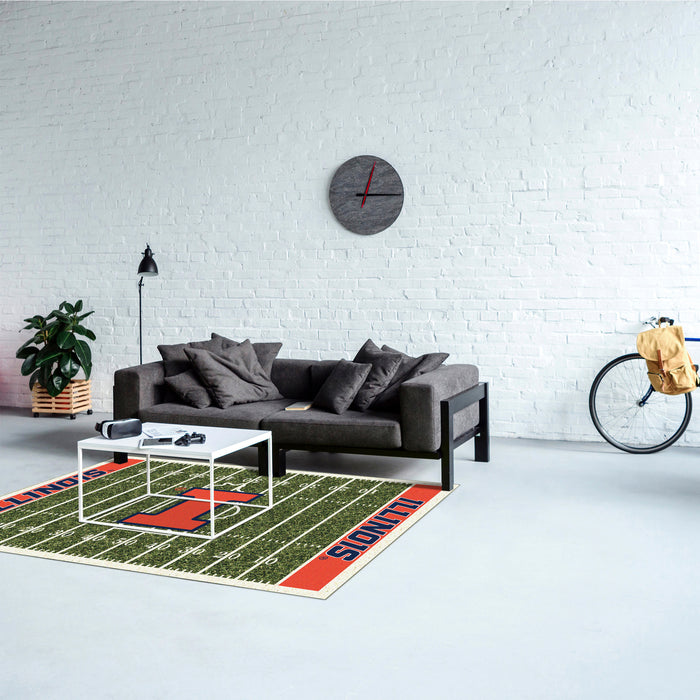 University of Illinois 4x6 Homefield Rug