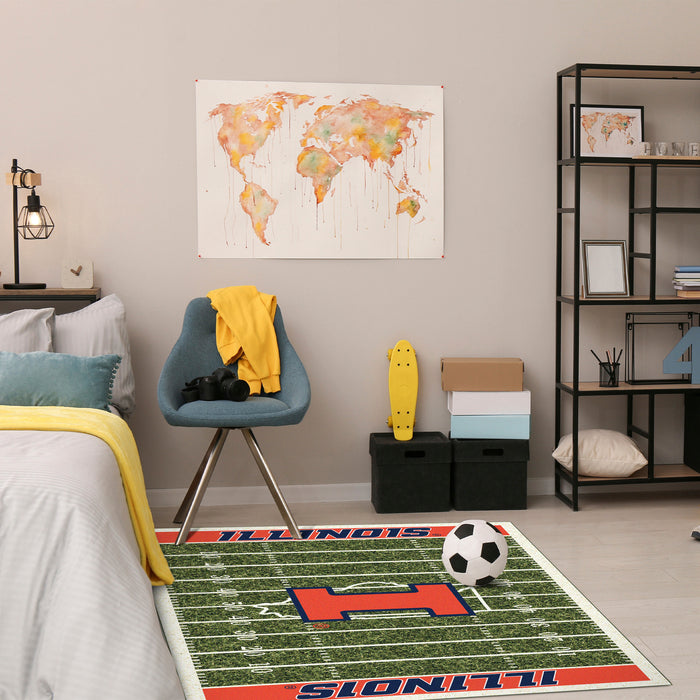 University of Illinois 4x6 Homefield Rug
