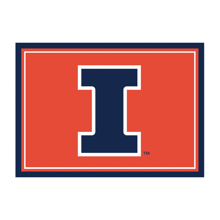 University of Illinois 4x6 Spirit Rug