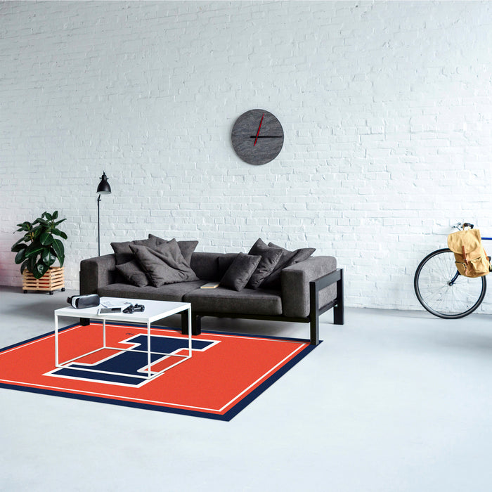 University of Illinois 4x6 Spirit Rug