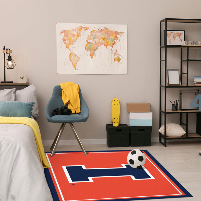 University of Illinois 4x6 Spirit Rug