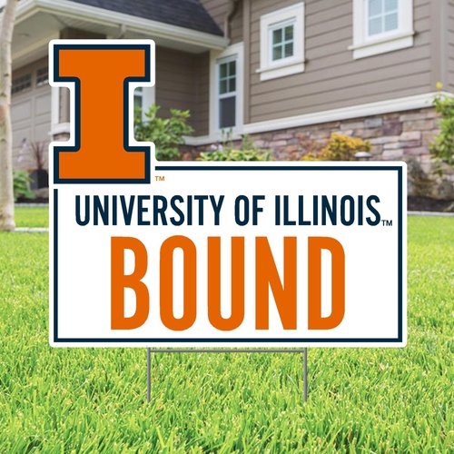 UNIVERSITY OF ILLINOIS BOUND LAWN SIGN