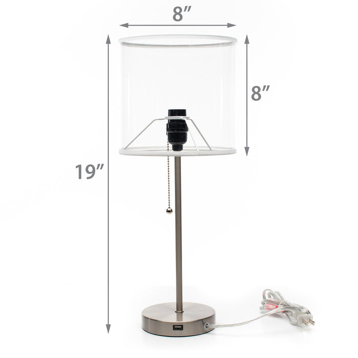 University of Illinois Chrome Lamp