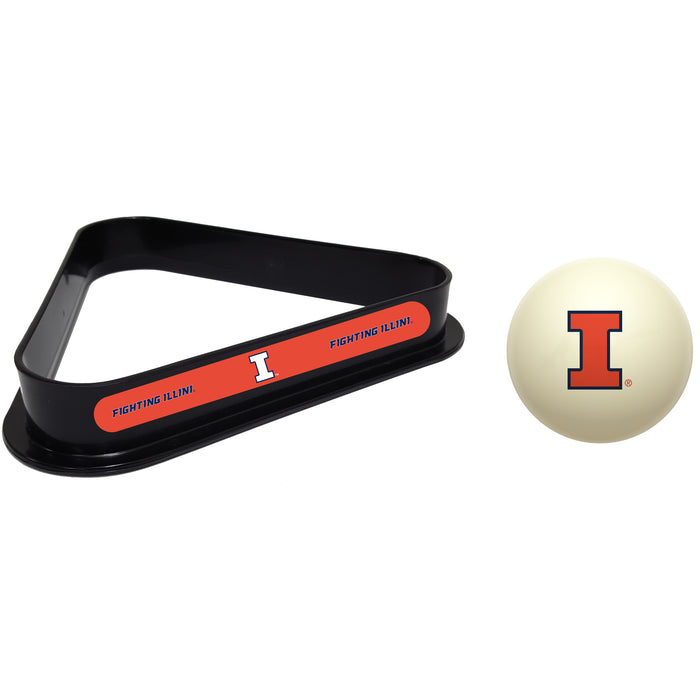 University of Illinois Cue Ball & Ball Rack