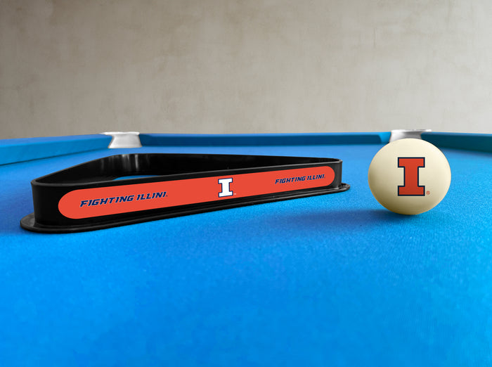 University of Illinois Cue Ball & Ball Rack