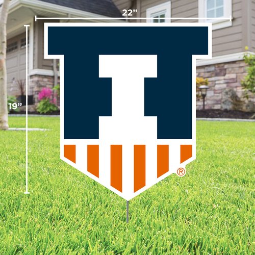 UNIVERSITY OF ILLINOIS SHIELD LAWN SIGN