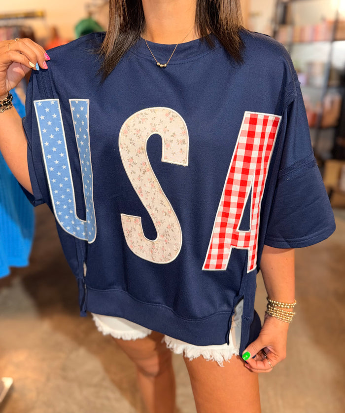 U.S.A Oversized Top