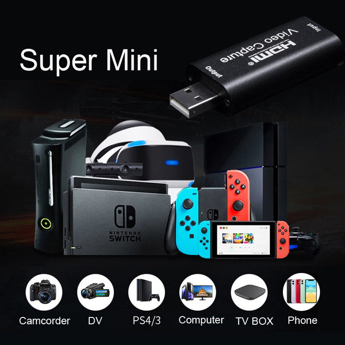 USB 2.0 HD Video Capture Card Video Capture Usb To Hdmi Game Live Capture Device