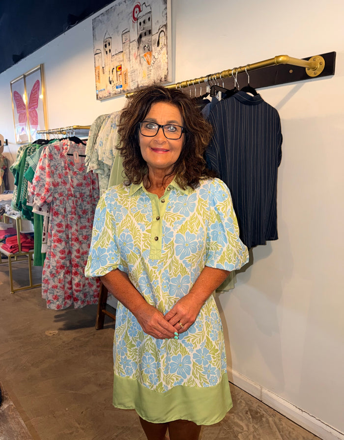 Vacation Shirt Collar Dress