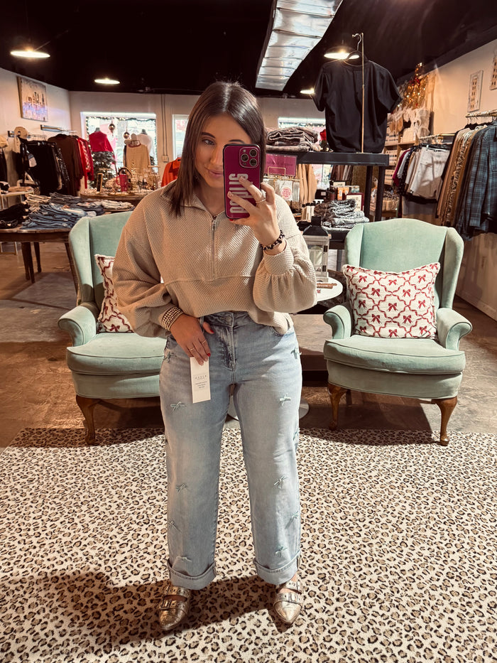 Velvet Bow Straight Risen Jean