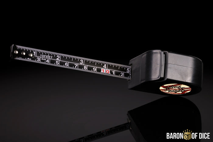 Wargaming Tape Measure | Baron's Coin™ Compatible | Carnage | White