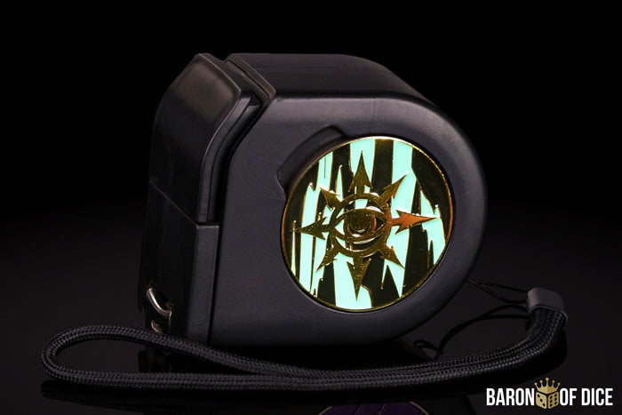Wargaming Tape Measure | Baron's Coin™ Compatible | Eye of Chaos | Aquamarine