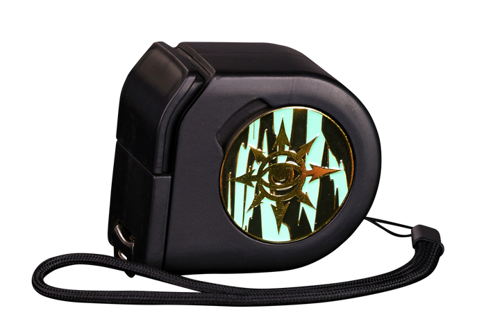 Wargaming Tape Measure | Baron's Coin™ Compatible | Eye of Chaos | Aquamarine